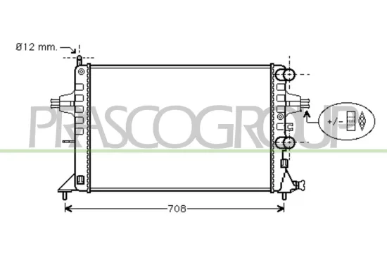 Kühler, Motorkühlung PRASCO OP017R004 Bild Kühler, Motorkühlung PRASCO OP017R004
