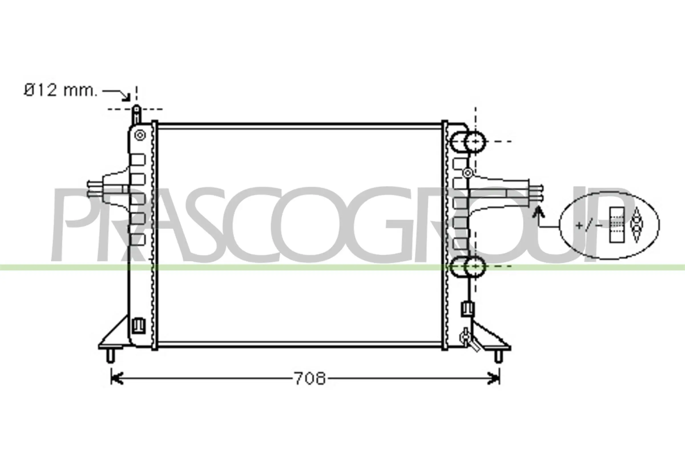 Kühler, Motorkühlung PRASCO OP017R012