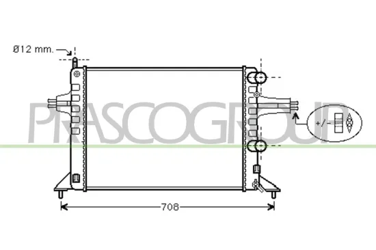 Kühler, Motorkühlung PRASCO OP017R012 Bild Kühler, Motorkühlung PRASCO OP017R012