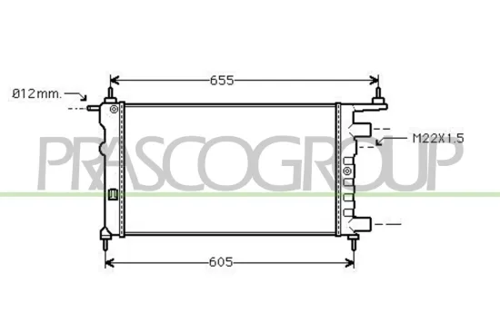 Kühler, Motorkühlung PRASCO OP028R006 Bild Kühler, Motorkühlung PRASCO OP028R006