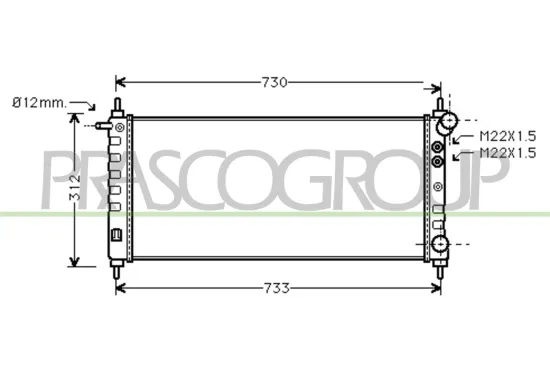 Kühler, Motorkühlung PRASCO OP028R007 Bild Kühler, Motorkühlung PRASCO OP028R007