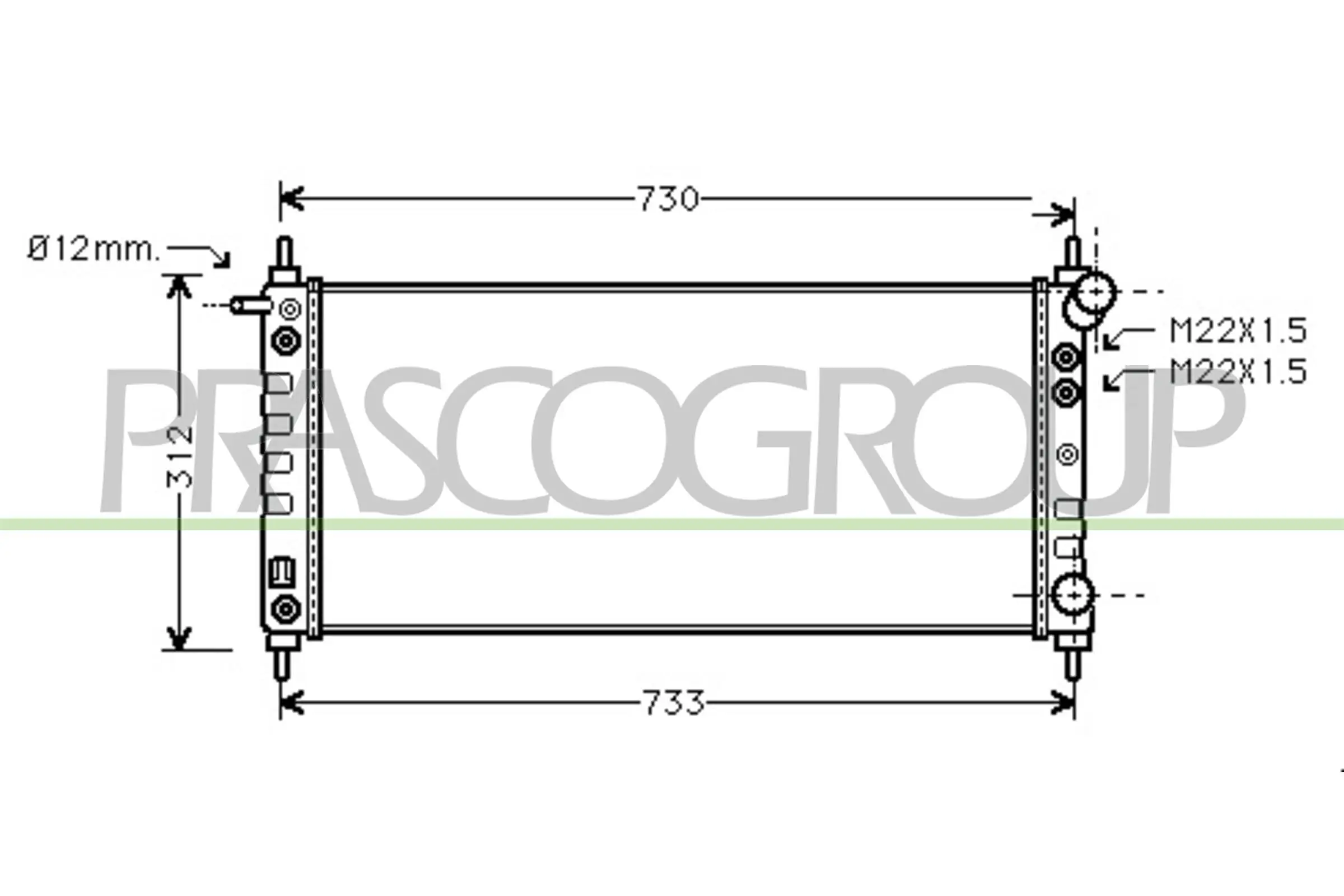 Kühler, Motorkühlung PRASCO OP028R008