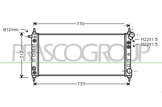 Kühler, Motorkühlung PRASCO OP028R008 Bild Kühler, Motorkühlung PRASCO OP028R008