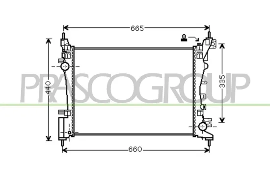 Kühler, Motorkühlung PRASCO OP035R005 Bild Kühler, Motorkühlung PRASCO OP035R005
