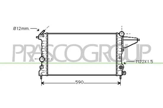 Kühler, Motorkühlung PRASCO OP050R012 Bild Kühler, Motorkühlung PRASCO OP050R012