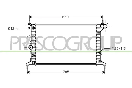 Kühler, Motorkühlung PRASCO OP052R002 Bild Kühler, Motorkühlung PRASCO OP052R002