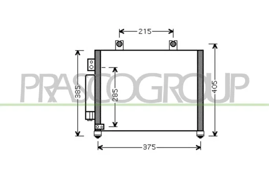 Kondensator, Klimaanlage PRASCO OP304C001 Bild Kondensator, Klimaanlage PRASCO OP304C001