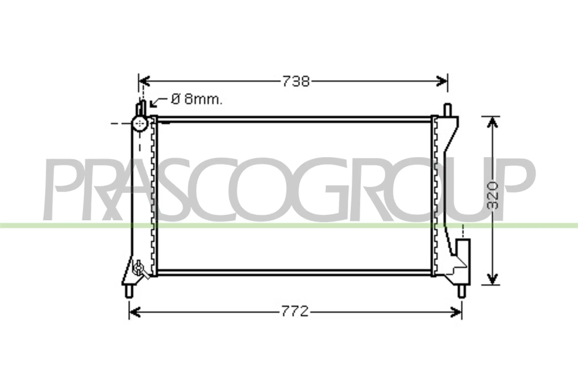 Kühler, Motorkühlung PRASCO OP304R003