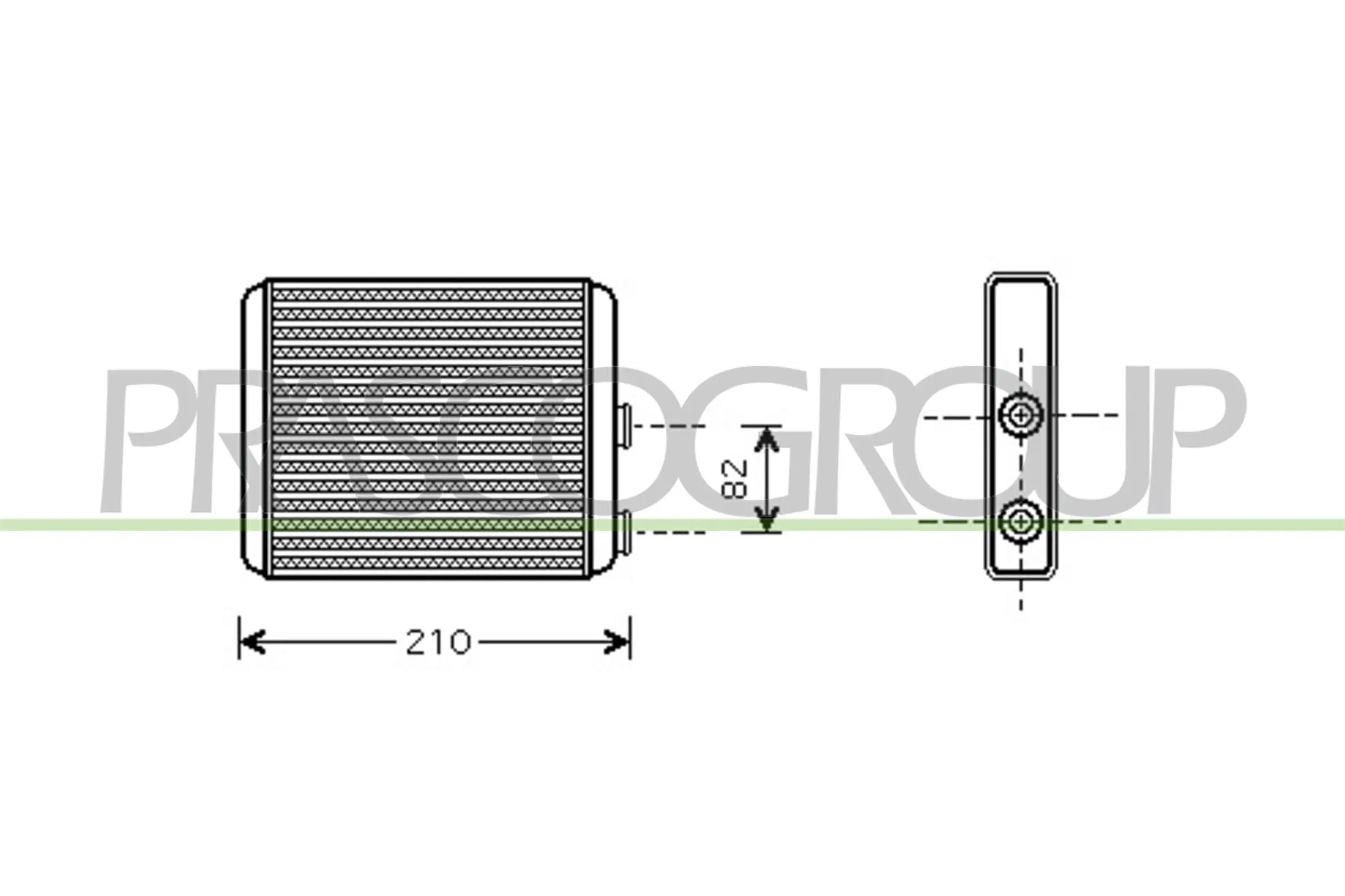 Wärmetauscher, Innenraumheizung PRASCO OP350H001