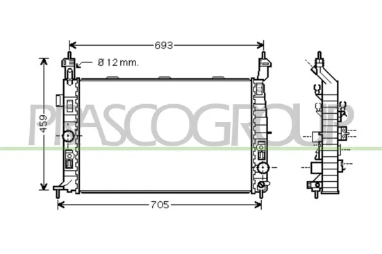 Kühler, Motorkühlung PRASCO OP350R003 Bild Kühler, Motorkühlung PRASCO OP350R003