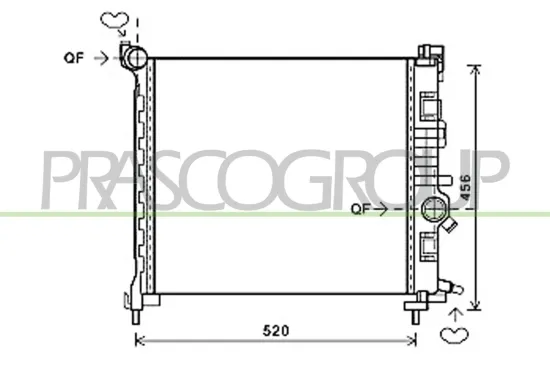 Kühler, Motorkühlung PRASCO OP354R001 Bild Kühler, Motorkühlung PRASCO OP354R001
