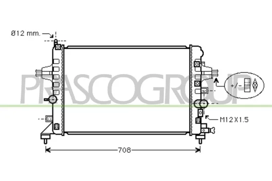 Kühler, Motorkühlung PRASCO OP410R002 Bild Kühler, Motorkühlung PRASCO OP410R002