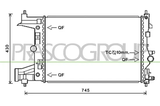 Kühler, Motorkühlung PRASCO OP416R005 Bild Kühler, Motorkühlung PRASCO OP416R005