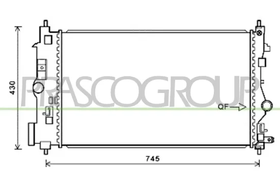 Kühler, Motorkühlung PRASCO OP416R007 Bild Kühler, Motorkühlung PRASCO OP416R007