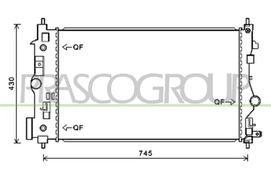 Kühler, Motorkühlung PRASCO OP416R009 Bild Kühler, Motorkühlung PRASCO OP416R009