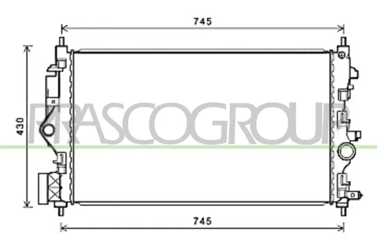 Kühler, Motorkühlung PRASCO OP418R001 Bild Kühler, Motorkühlung PRASCO OP418R001