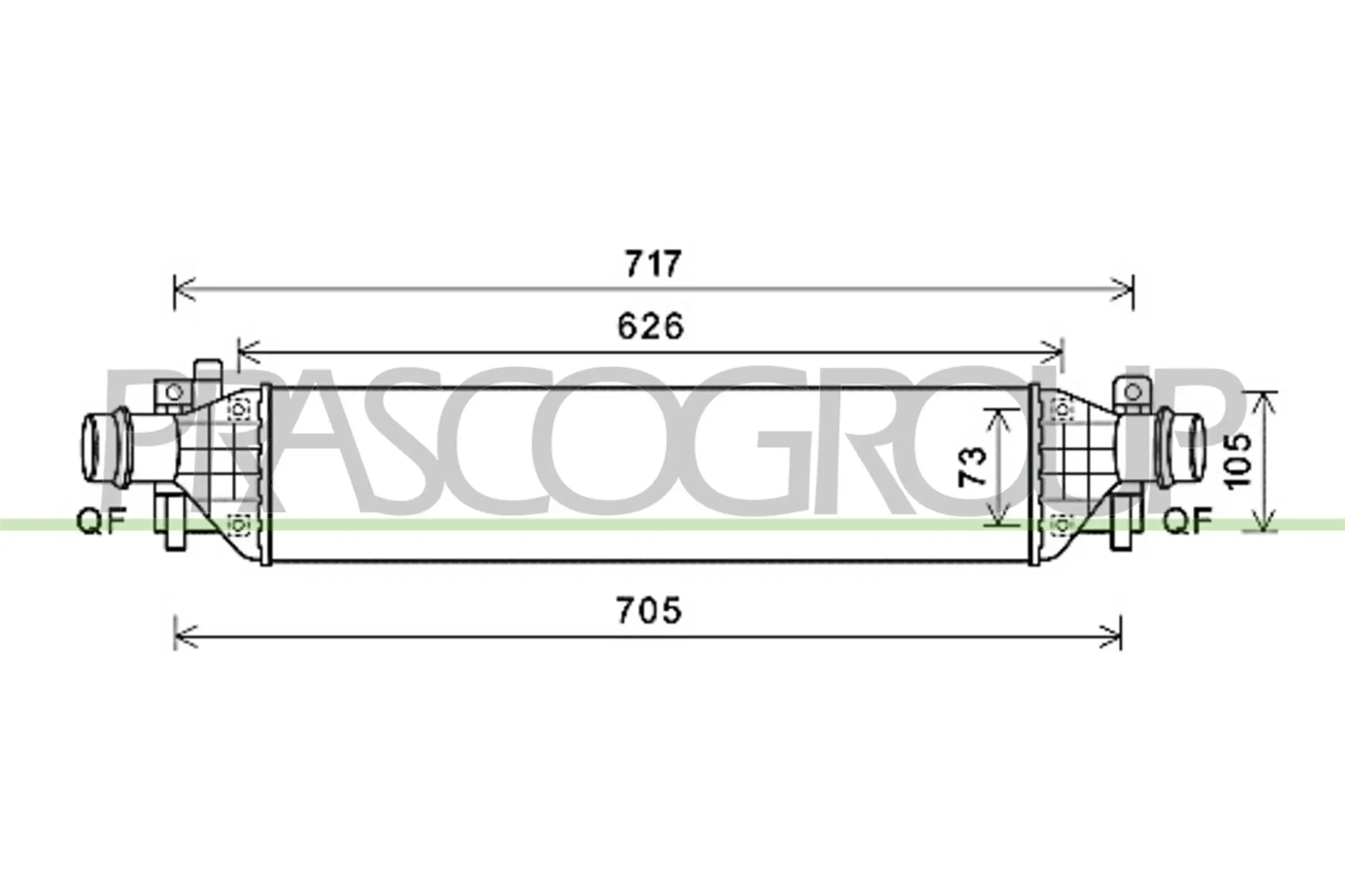 Ladeluftkühler PRASCO OP700N002