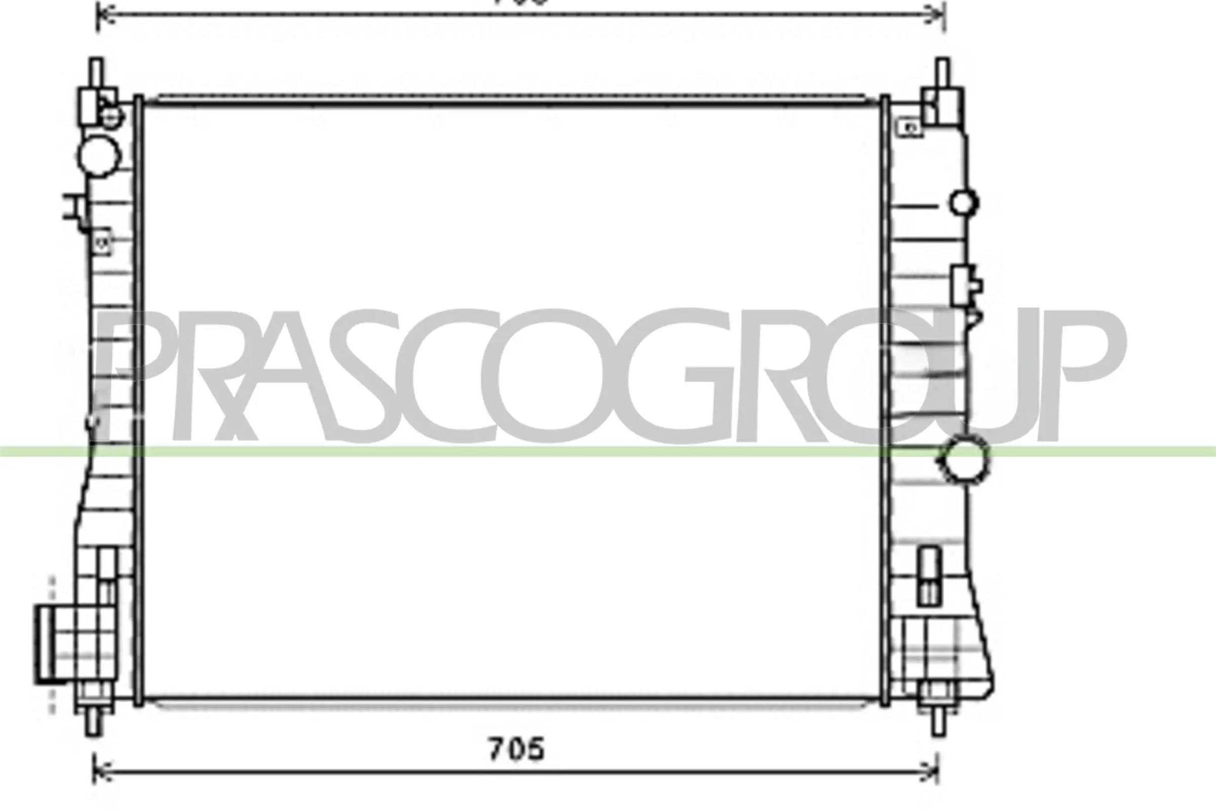 Kühler, Motorkühlung PRASCO OP700R006