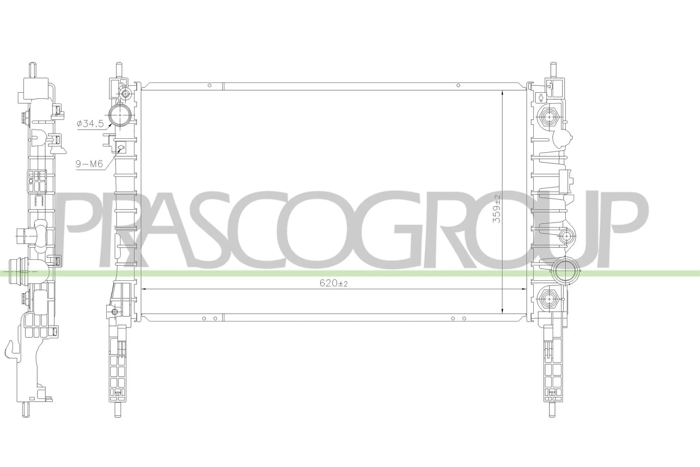 Kühler, Motorkühlung PRASCO OP700R007