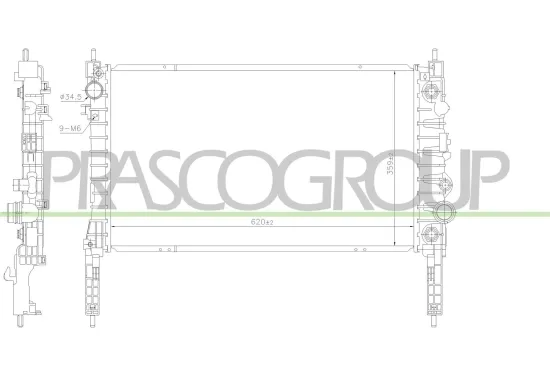 Kühler, Motorkühlung PRASCO OP700R007 Bild Kühler, Motorkühlung PRASCO OP700R007