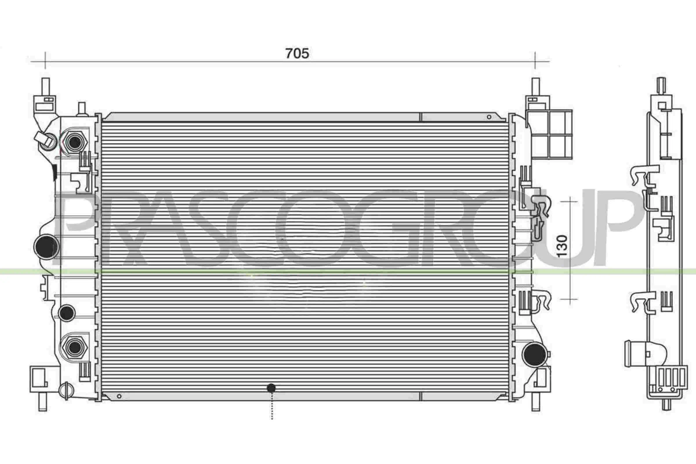 Kühler, Motorkühlung PRASCO OP700R008