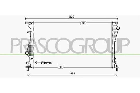 Kühler, Motorkühlung PRASCO OP934R007 Bild Kühler, Motorkühlung PRASCO OP934R007