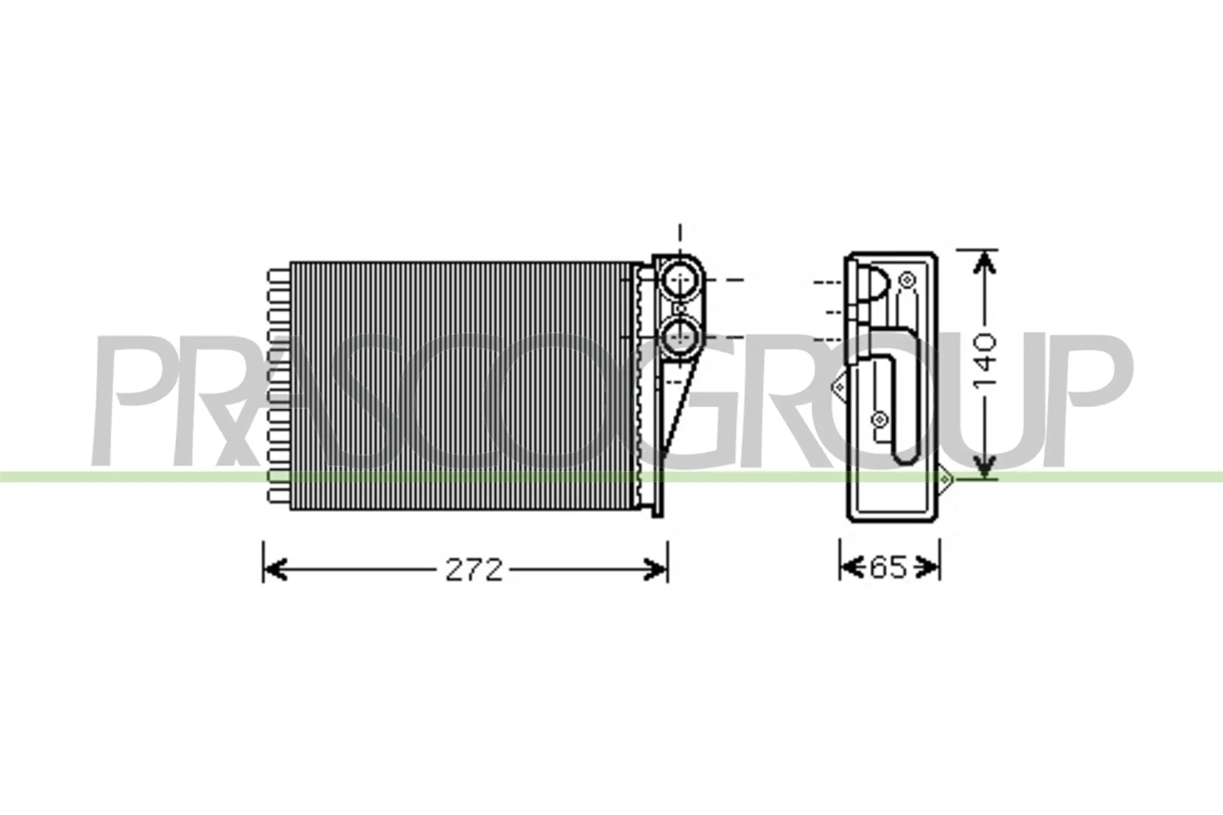 Wärmetauscher, Innenraumheizung PRASCO PG320H001