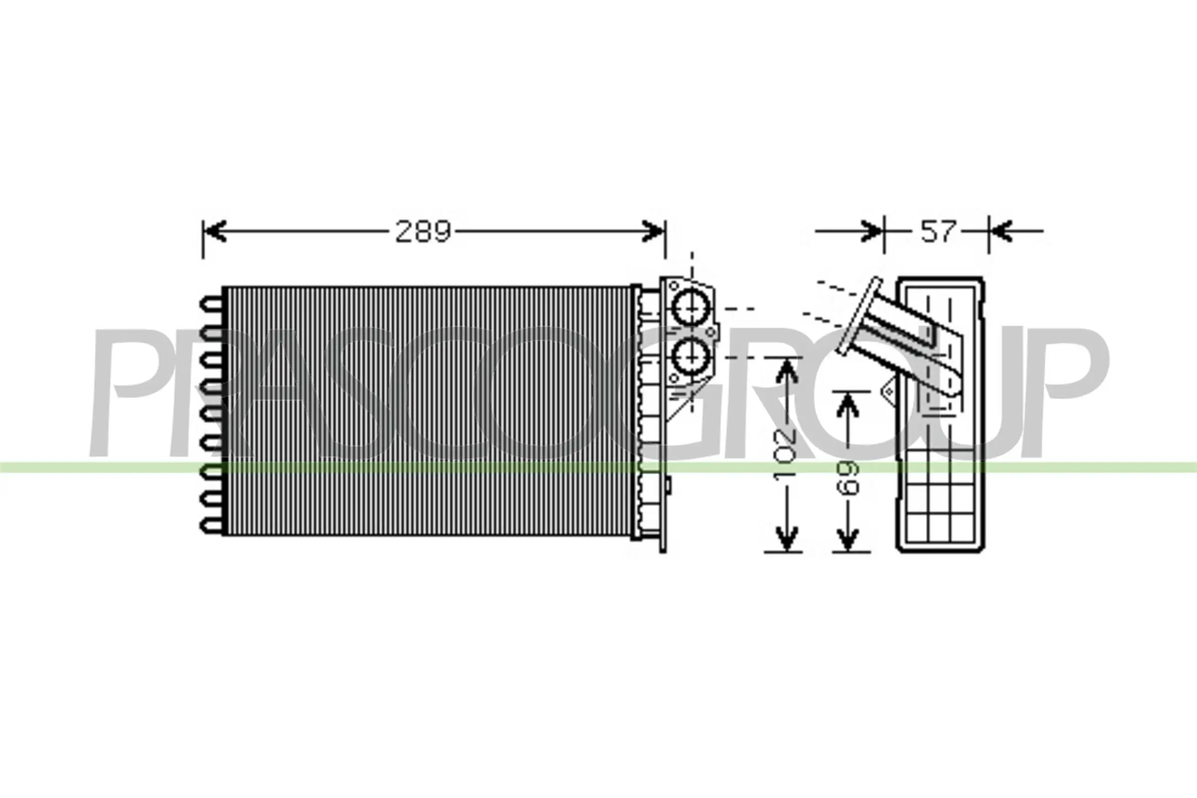 Wärmetauscher, Innenraumheizung PRASCO PG420H001