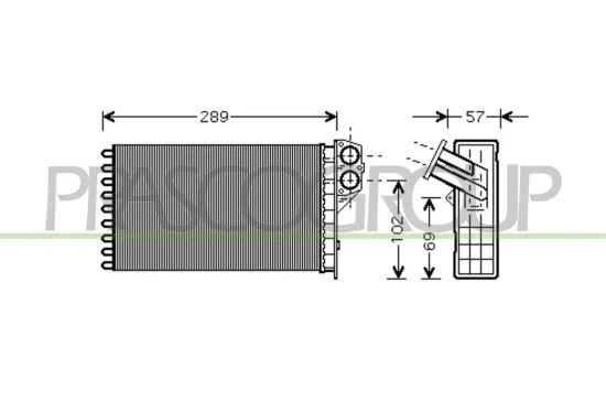 Wärmetauscher, Innenraumheizung PRASCO PG420H001 Bild Wärmetauscher, Innenraumheizung PRASCO PG420H001