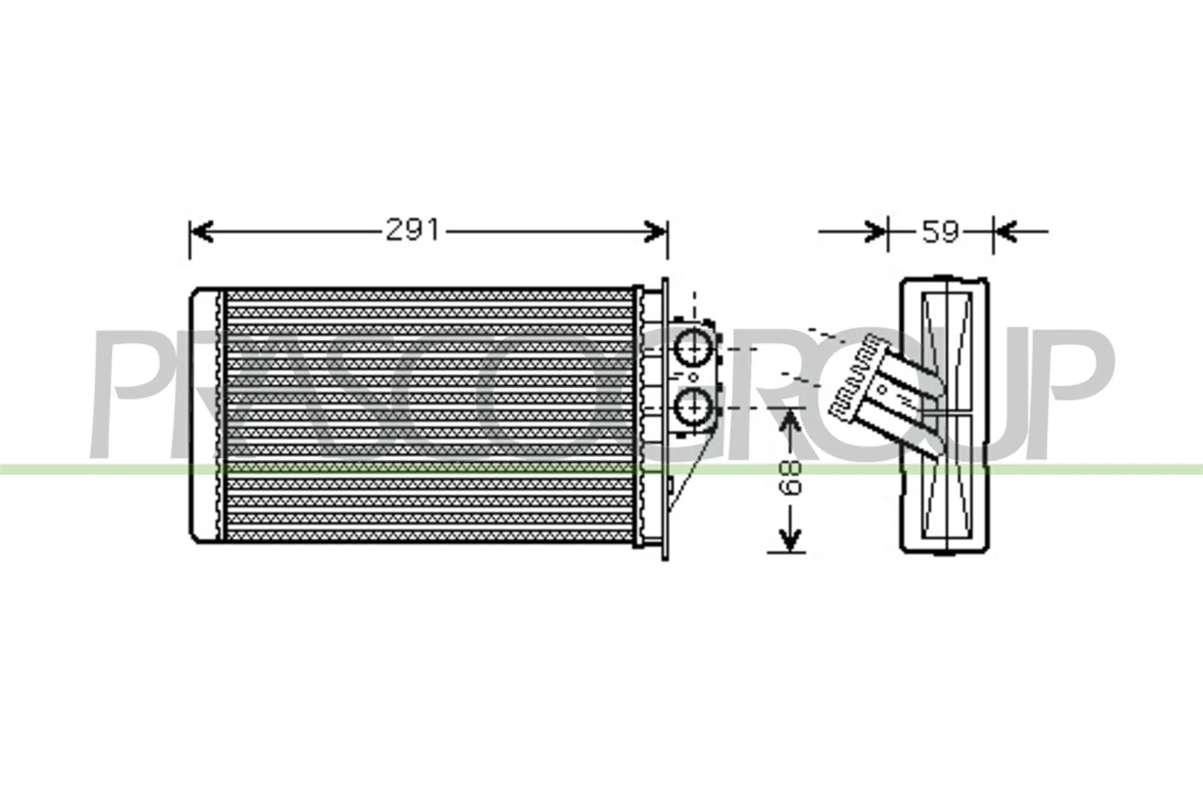 Wärmetauscher, Innenraumheizung PRASCO PG420H003