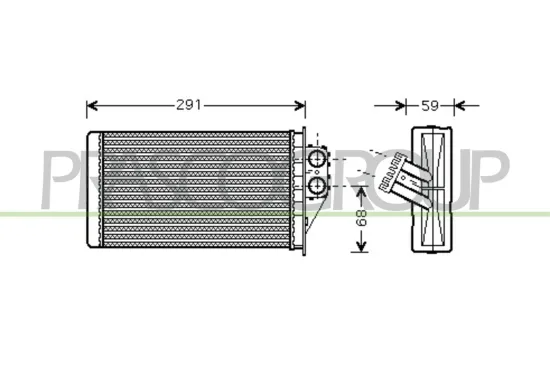 Wärmetauscher, Innenraumheizung PRASCO PG420H003 Bild Wärmetauscher, Innenraumheizung PRASCO PG420H003