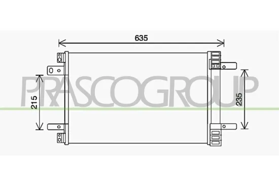 Kondensator, Klimaanlage PRASCO PG428C001 Bild Kondensator, Klimaanlage PRASCO PG428C001