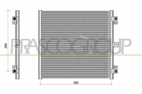 Kondensator, Klimaanlage PRASCO PR506C001 Bild Kondensator, Klimaanlage PRASCO PR506C001