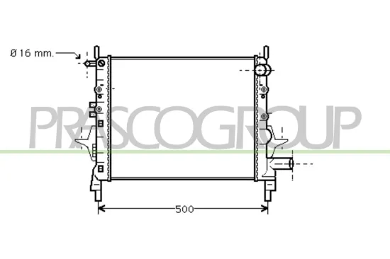 Kühler, Motorkühlung PRASCO RN025R004 Bild Kühler, Motorkühlung PRASCO RN025R004