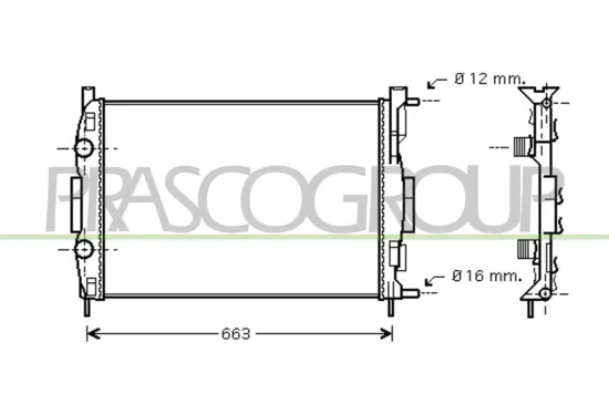 Kühler, Motorkühlung PRASCO RN032R007 Bild Kühler, Motorkühlung PRASCO RN032R007