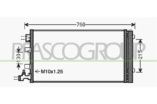 Kondensator, Klimaanlage PRASCO RN034C001 Bild Kondensator, Klimaanlage PRASCO RN034C001