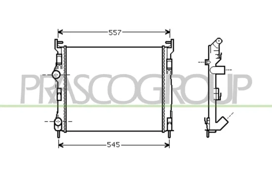 Kühler, Motorkühlung PRASCO RN322R010 Bild Kühler, Motorkühlung PRASCO RN322R010