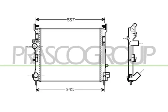 Kühler, Motorkühlung PRASCO RN322R011 Bild Kühler, Motorkühlung PRASCO RN322R011