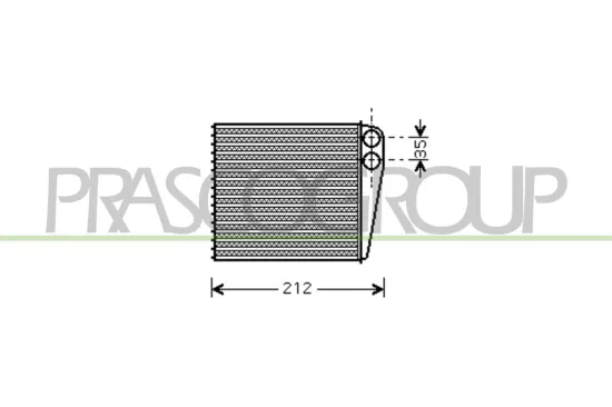 Wärmetauscher, Innenraumheizung PRASCO RN325H001 Bild Wärmetauscher, Innenraumheizung PRASCO RN325H001