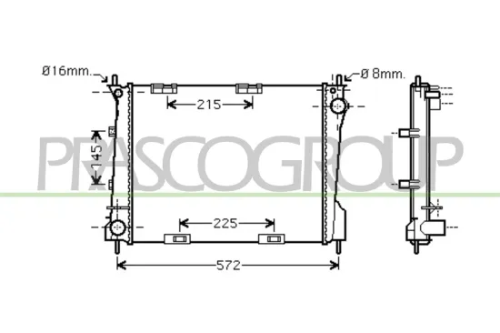 Kühler, Motorkühlung PRASCO RN325R003 Bild Kühler, Motorkühlung PRASCO RN325R003