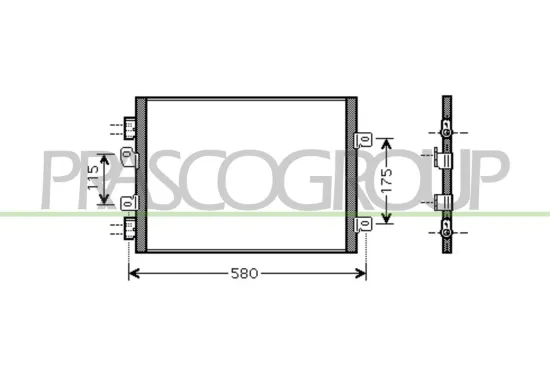 Kondensator, Klimaanlage PRASCO RN916C003 Bild Kondensator, Klimaanlage PRASCO RN916C003