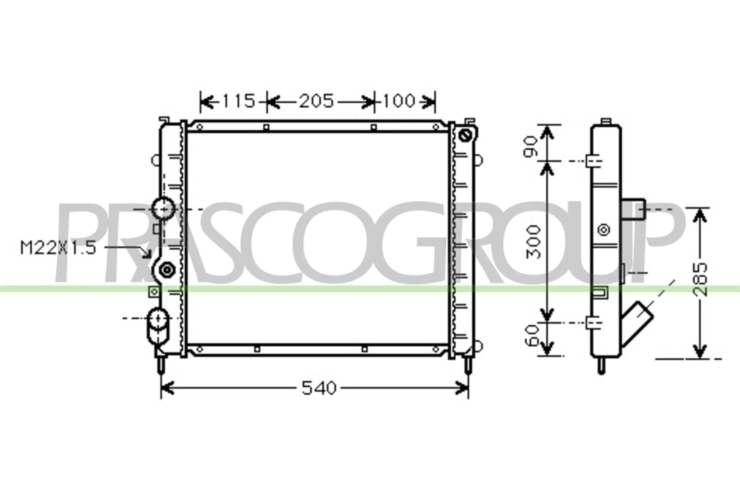 Kühler, Motorkühlung PRASCO RN916R010