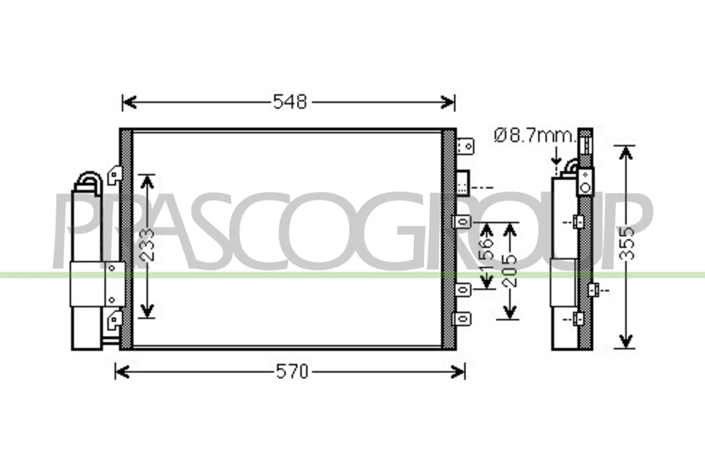 Kondensator, Klimaanlage PRASCO RN917C002