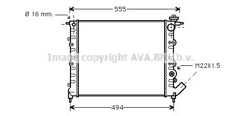 Kühler, Motorkühlung PRASCO RT2109 Bild Kühler, Motorkühlung PRASCO RT2109