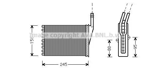 Wärmetauscher, Innenraumheizung PRASCO RTA6249 Bild Wärmetauscher, Innenraumheizung PRASCO RTA6249