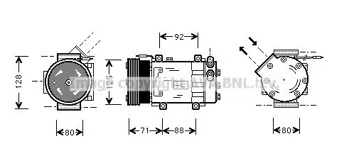 Kompressor, Klimaanlage PRASCO RTK127