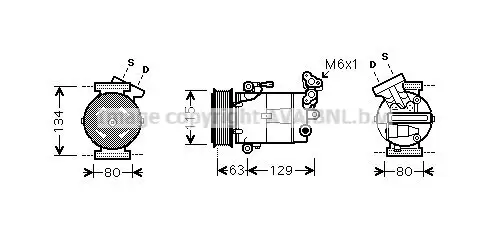 Kompressor, Klimaanlage PRASCO RTK384 Bild Kompressor, Klimaanlage PRASCO RTK384