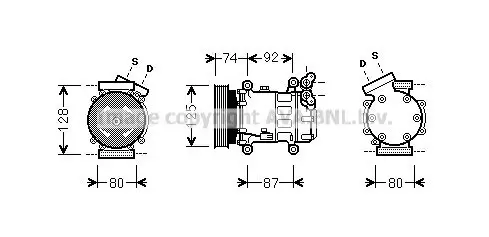 Kompressor, Klimaanlage PRASCO RTK452 Bild Kompressor, Klimaanlage PRASCO RTK452