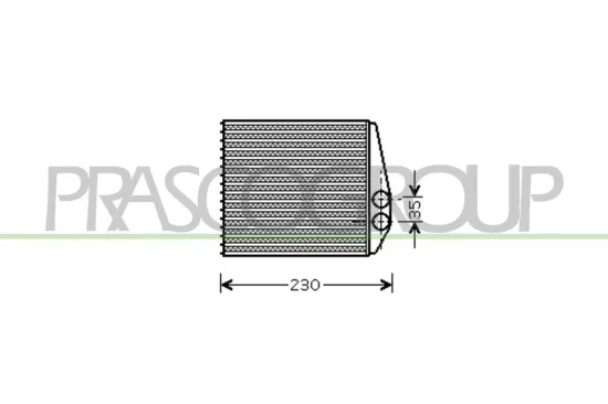 Wärmetauscher, Innenraumheizung PRASCO SA015H001 Bild Wärmetauscher, Innenraumheizung PRASCO SA015H001
