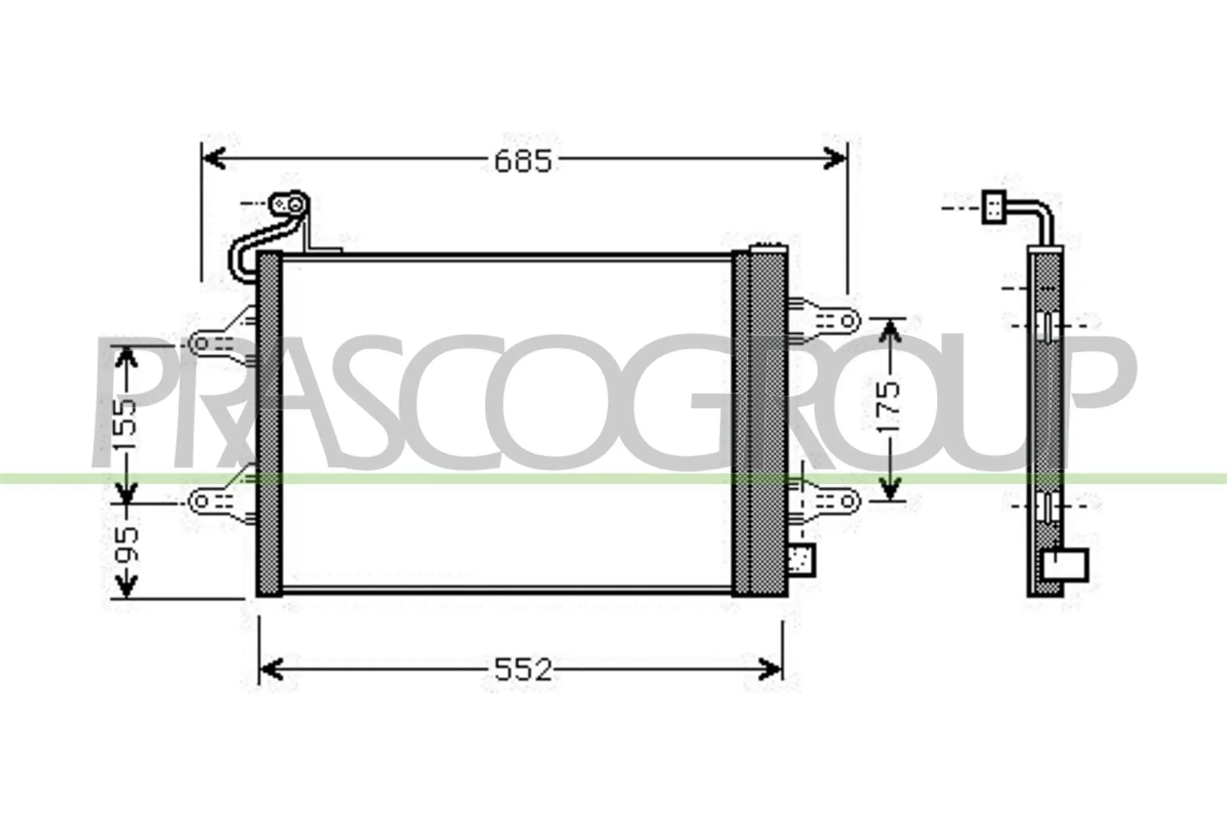 Kondensator, Klimaanlage PRASCO SK320C001